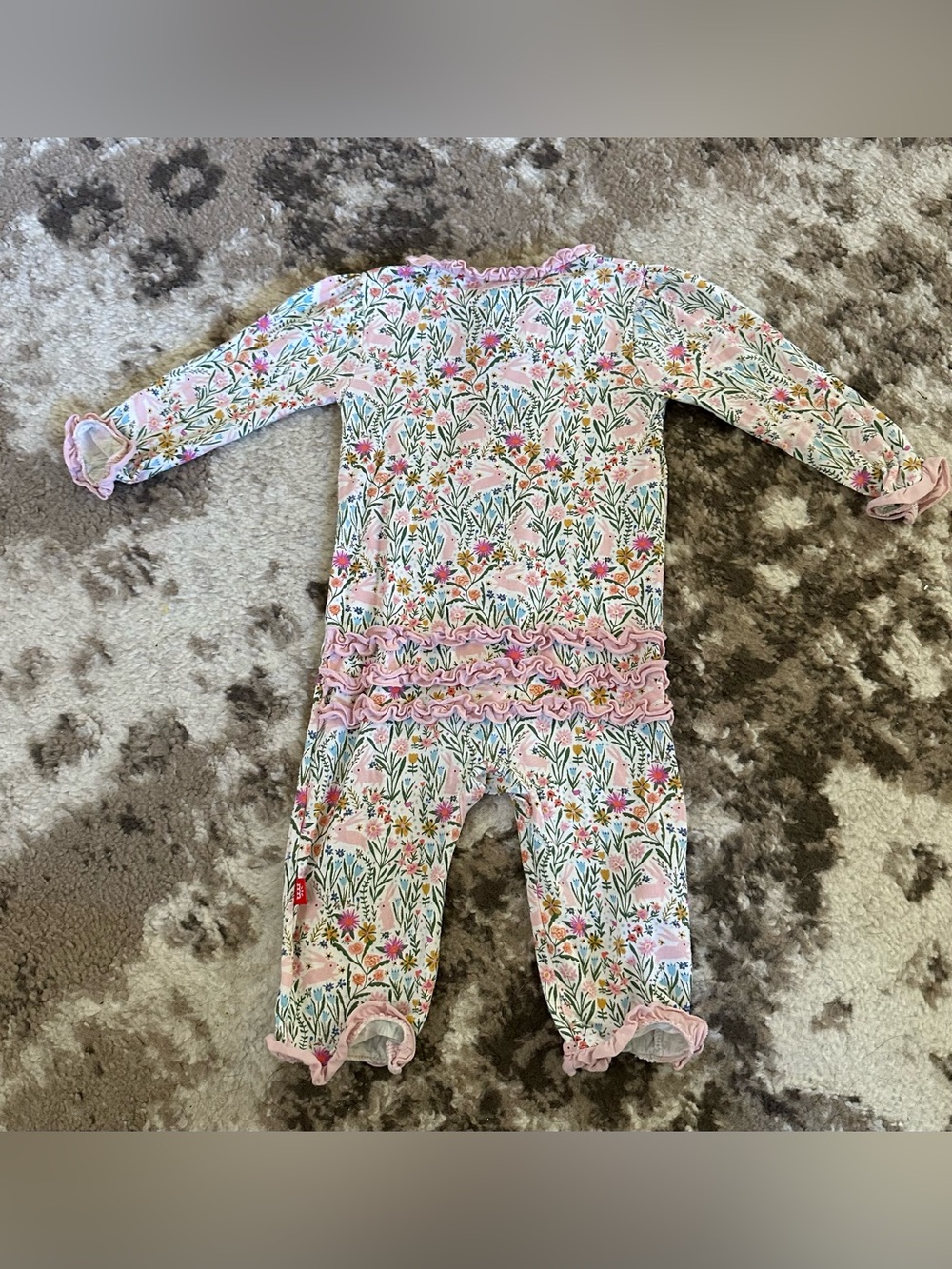 Magnetic Me Floral Pink White Ruffle